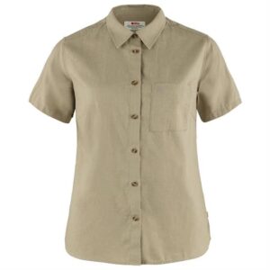 Fjällräven Ãvik Travel Shirt S/S Womens, Sand Stone
